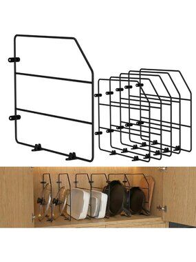 Baking Sheet Organizer Set of 6 - Vertical Tray Dividers for Kitchen Storage